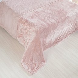 Manta Sherpa Realce King Dupla Face 240x260cm Wild Rosê - 1