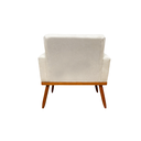 Ver imagem 4 de Poltrona Decorativa Luxo com Base Madeira - Suede:bege