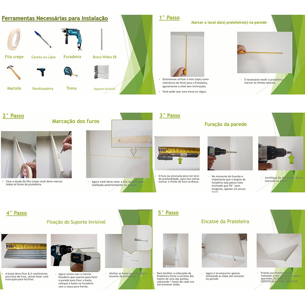 Kit 4 Prateleiras U Mdf 60x20 Preto Nicho Livros Revista - 6