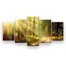 Quadro Decorativo Floresta Raio De Luz Hd 129x61 Quarto Sala - 1