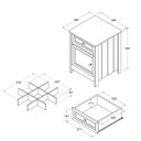 Ver imagem 3 de Mesa de Cabeceira Ditália 1Gv 1Pt com divisor DM-114 Branco
