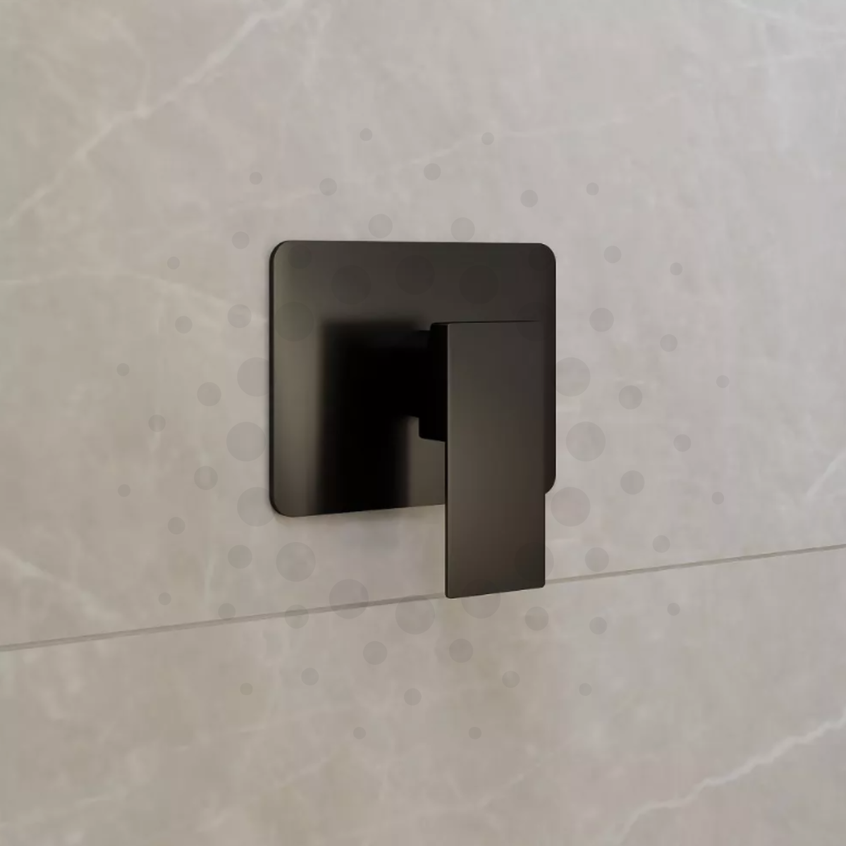Acabamento para Registro Monocomando Ducha Higiênica Íntima Base Deca Preto Fosco Metal Luxo Pmx - 4