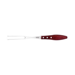 Garfo Trinchante Tramontina em Aço Inox e Cabo Vermelho Polywood Tramontina