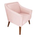 Ver imagem 3 de Poltrona Gabriela Linho Rosa Bebe - Dominic Decor