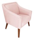 Ver imagem 3 de Poltrona Gabriela Linho Rosa Bebe - Dominic Decor
