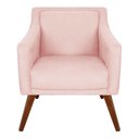 Ver imagem 1 de Poltrona Gabriela Linho Rosa Bebe - Dominic Decor