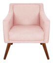 Ver imagem 1 de Poltrona Gabriela Linho Rosa Bebe - Dominic Decor