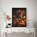 Ver imagem 2 de Quadro Decorativo Deus do Vinho- Dionísio 33x24cm - com Vidro:madeira Preta