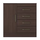 Ver imagem 2 de Cômoda Berlim 1 Porta 4 Gavetas Café Touch - Pnr Móveis