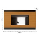 Ver imagem 2 de Painel Legacy 160cm - Edn Móveis - Cedro Natural /preto