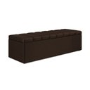 Ver imagem 4 de Cabeceira Nashira e Calçadeira Baú Navi 160 para Cama Queen N-027 Veludo Marrom Chocolate Aradecor
