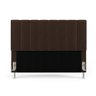 Cabeceira Nashira e Calçadeira Baú Navi 160 para Cama Queen N-027 Veludo Marrom Chocolate Aradecor - 3