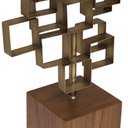 Ver imagem 3 de Escultura Decorativa Abstrata em Metal Bronze 48cm 21288 Mart