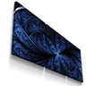 Quadro Decorativo Flor Digital Azul Fractal Vitral Florido - 1