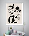 Ver imagem 2 de Quadro Decorativo Miró Preto e Branco - 70x50cm:moldura Preta