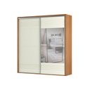 Ver imagem 2 de Guarda-roupa Roupeiro Casal com 02 Portas 2,23m 100% Mdf - Dalla Costa: Freijó/off White