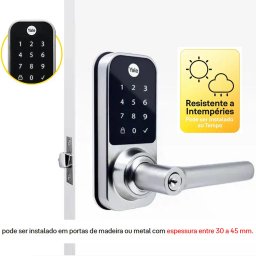 Fechadura Digital Ydl 120 com Maçaneta, Senha e Chave - 5