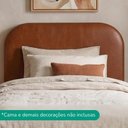 Ver imagem 2 de Cabeceira Painel Suspenso Solteiro 100 cm Alana Organica Corino Avela Camel Artte