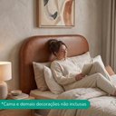 Ver imagem 6 de Cabeceira Painel Suspenso Solteiro 100 cm Alana Organica Corino Avela Camel Artte