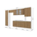 Ver imagem 4 de Cozinha Modulada Celeste Kappesberg 100% Mdf Branco/nogueira/vidro 360cm