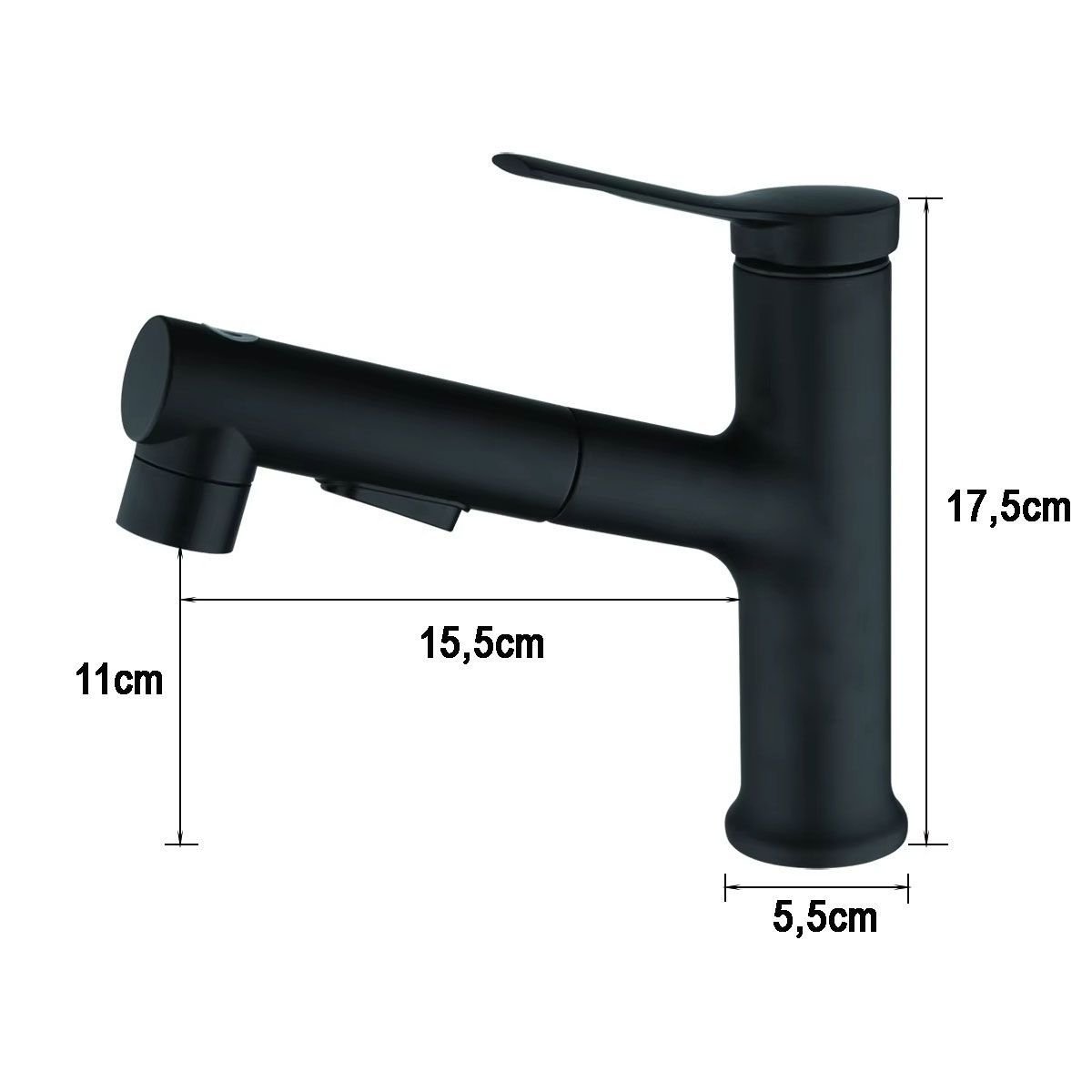 Torneira Extensivel Banheiro Banheira Ducha Articulada Tres Jatos Monocomando Mesa Bancada Agua Quen - 5
