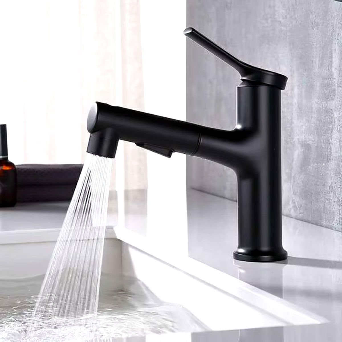 Torneira Extensivel Banheiro Banheira Ducha Articulada Tres Jatos Monocomando Mesa Bancada Agua Quen - 2