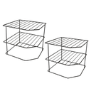 Ver imagem 1 de 2 Organizadores de Armário 3 Níveis Aramados Preto