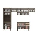 Ver imagem 5 de Cozinha Compacta 5 Peças com Torre Quente Connect 12 Portas MDF Marrom Móveis Henn