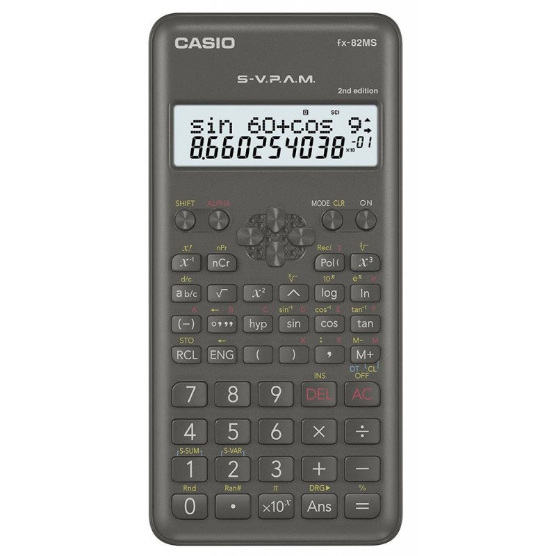 Calculadora Casio FX-82MS 2DA Edicao - Preto Carvao - 1