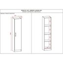 Ver imagem 3 de Armario Multiuso 1 Porta 3 Prateleiras Lavanda Kits Paraná Cor:branco White