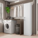 Ver imagem 4 de Armario Multiuso 1 Porta 3 Prateleiras Lavanda Kits Paraná Cor:branco White