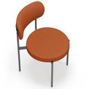 Ver imagem 2 de Kit 08 Cadeiras Estofadas para Sala de Jantar Louvre L02 Linho Terracota - Lyam Decor