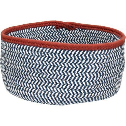 Cesta Decorativo Organizadora Cachepô Home&co Tecido 15x30x30cm Azul