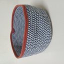 Ver imagem 2 de Cesta Decorativo Organizadora Cachepô Home&co Tecido 15x30x30cm Azul