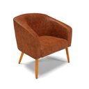 Ver imagem 4 de Kit 01 Namoradeira 02 Lugares e 01 Poltrona Stella Corano Pés Palito Castanho - D’Rossi - Nozes