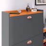 Sapateira Organizadora Quarto Closet Hall de Entrada Banco 2 Portas Basculantes Puxador Concha Milan - 4