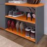 Sapateira Organizadora Quarto Closet Hall de Entrada Banco 2 Portas Basculantes Puxador Concha Milan - 5