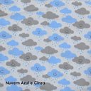 Ver imagem 2 de Mobile Musical Giratório de Berço - Urso Azul com Nuvem - Tecido Nuvem Azul e Cinza