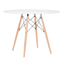 Kit Mesa Jantar Eiffel 70cm Branca + 2 Cadeiras Charles Eames - Branca - 6