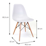 Kit Mesa Jantar Eiffel 70cm Branca + 2 Cadeiras Charles Eames - Branca - 5