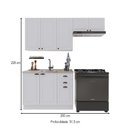 Ver imagem 2 de Cozinha Compacta Bariloche 8 Portas 2 Gavetas 100% MDF Branco - Indékes