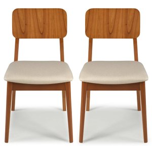 Kit 2 Cadeiras Sala de Jantar com Encosto Multilaminado Uno