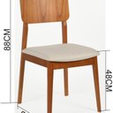 Ver imagem 2 de Kit 2 Cadeiras Sala de Jantar com Encosto Multilaminado Uno Marrom/Castanho/Bege