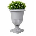 Ver imagem 1 de Vaso Taca Grego Romana 4L Grande Cinza Decorativo para Plantas Floreira Cachepo Casa Sala Jardim Ent