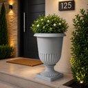 Ver imagem 2 de Vaso Taca Grego Romana 4L Grande Cinza Decorativo para Plantas Floreira Cachepo Casa Sala Jardim Ent