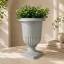 Ver imagem 5 de Vaso Taca Grego Romana 4L Grande Cinza Decorativo para Plantas Floreira Cachepo Casa Sala Jardim Ent