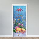 Ver imagem 1 de Adesivo de Porta - Fundo do Mar 2