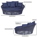 Ver imagem 2 de Chaise Hungria Pintura Marrom Corda Náutica E10 Trama Azul