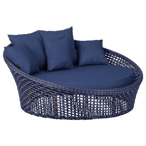 Chaise Hungria Pintura Marrom Corda Náutica E10 Trama Azul