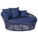 Ver imagem 1 de Chaise Hungria Pintura Marrom Corda Náutica E10 Trama Azul